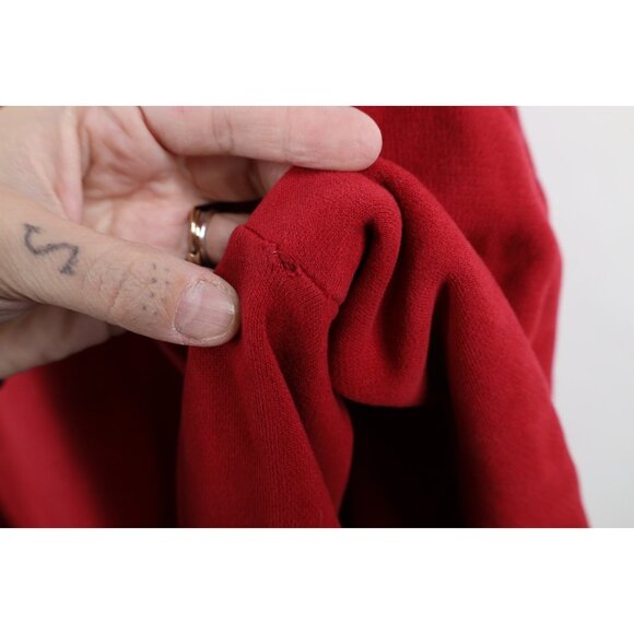 Vtg Nike Mens L Distressed Spell Out Travis Scott Mini Swoosh Sweatshirt Red - Picture 16 of 16